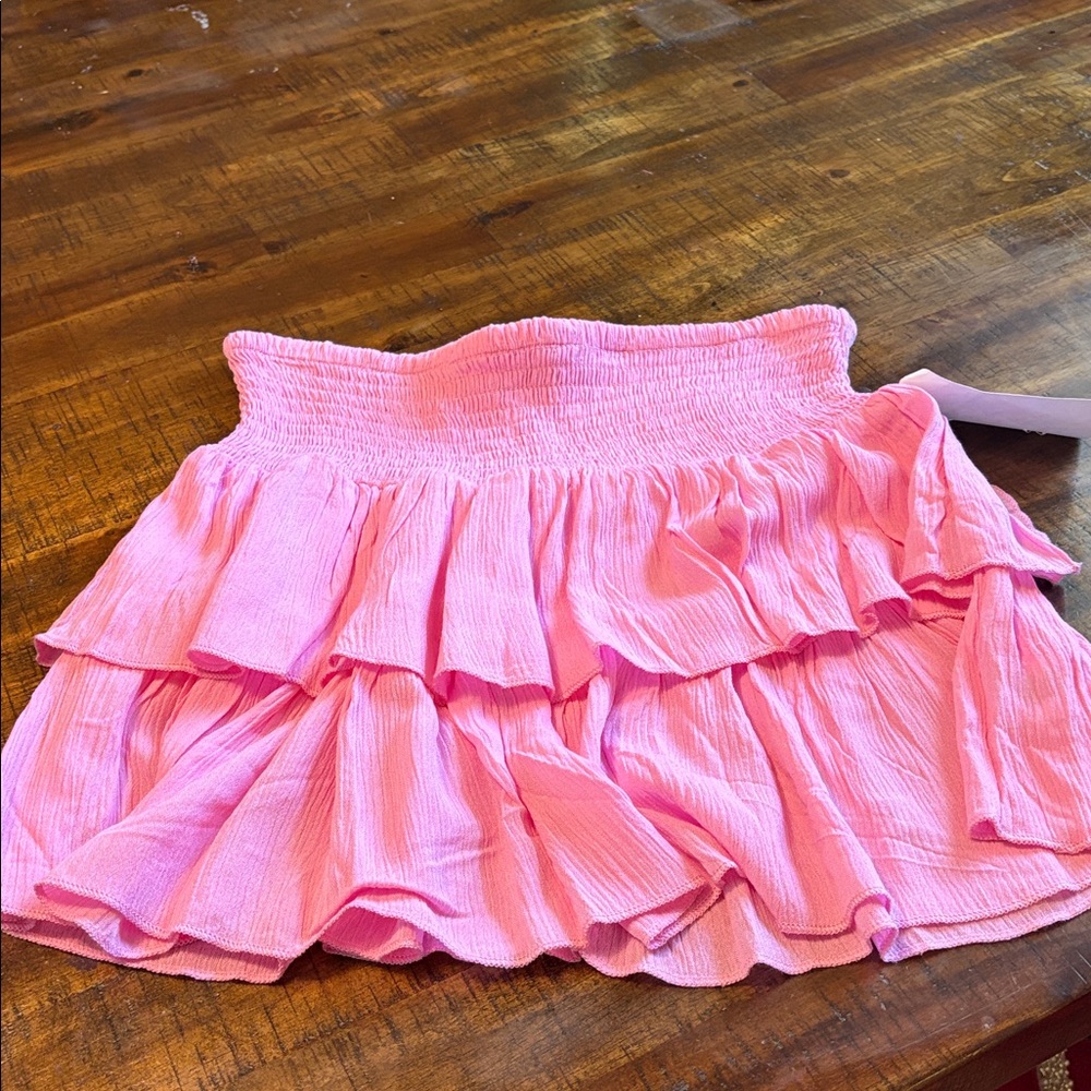 Love Tree Pink Layered A-Line Skirt
